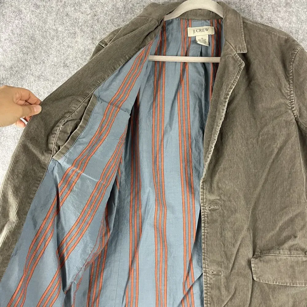 Vintage‎ J Crew Corduroy Blazer Sport Coat Mens Medium Gray Academia 80s 90s